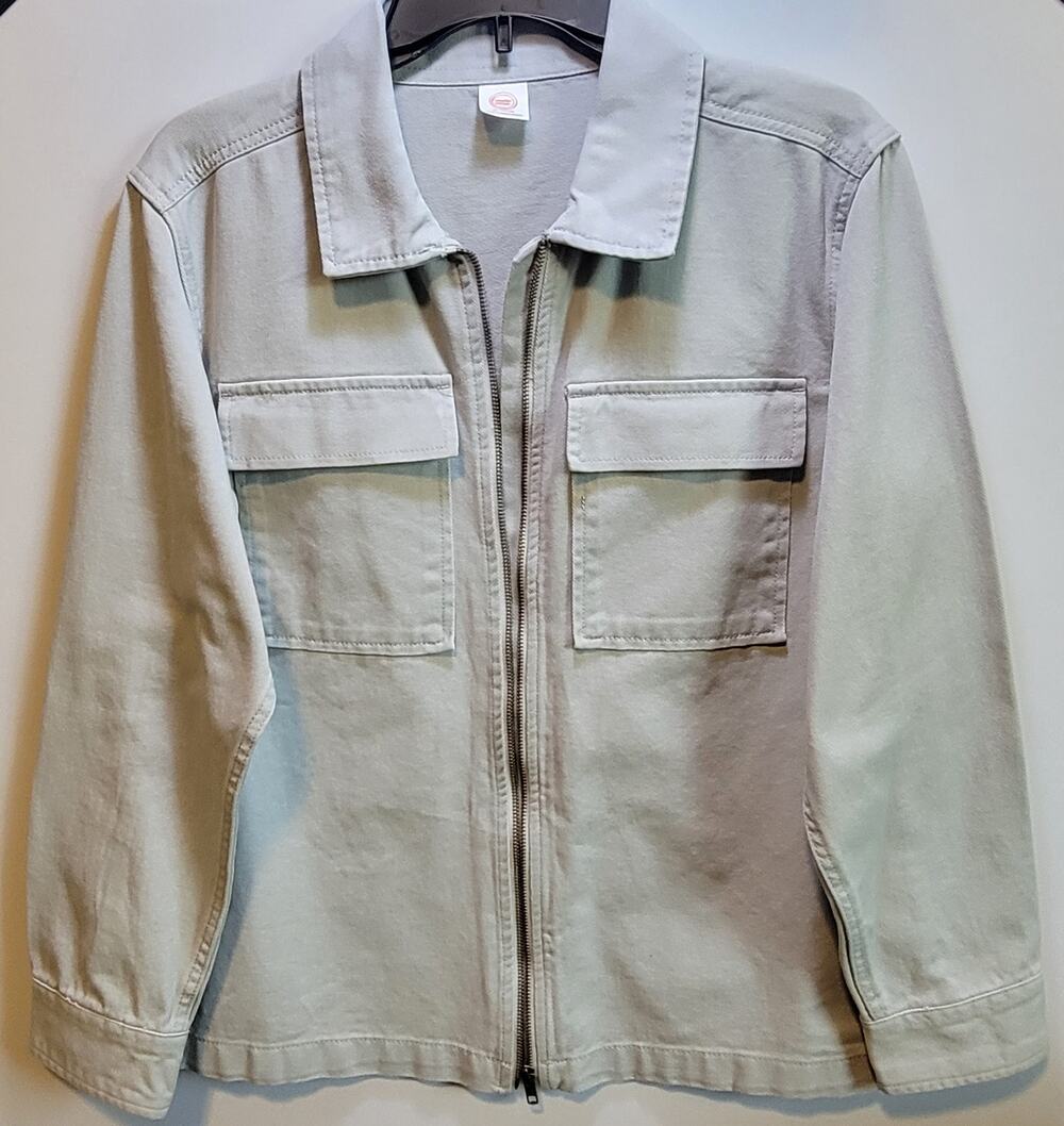 Boy's XL Light Gray Utility Jacket - casual wardrobe staple